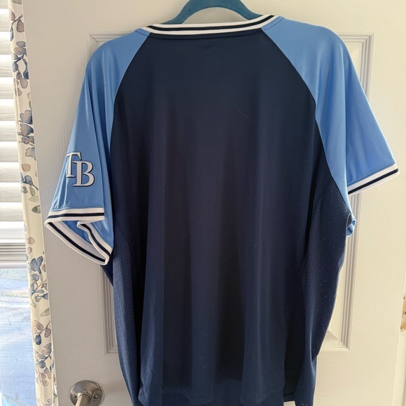 Tampa Bay Rays Navy and Light Blue Women's Jersey 3XL - Picture 4 of 6